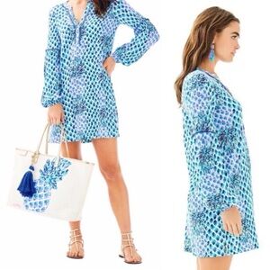 Lilly Pulitzer Joy Knit Tunic Dress Size XS Toe In Pineapple Print Coastal. 24